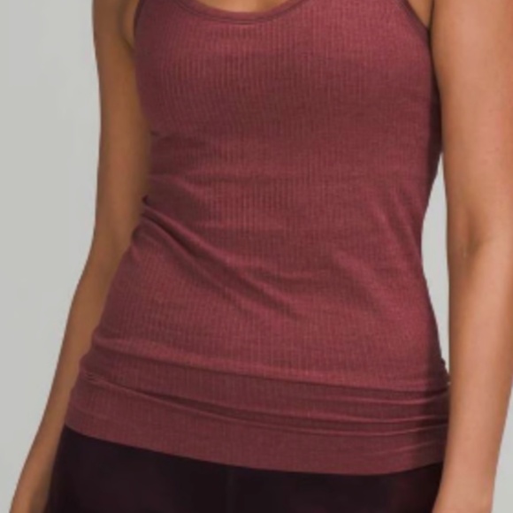 Lululemon Ebb Street Tank Full length in Burgundy red size 6 - Picture 1 of 5